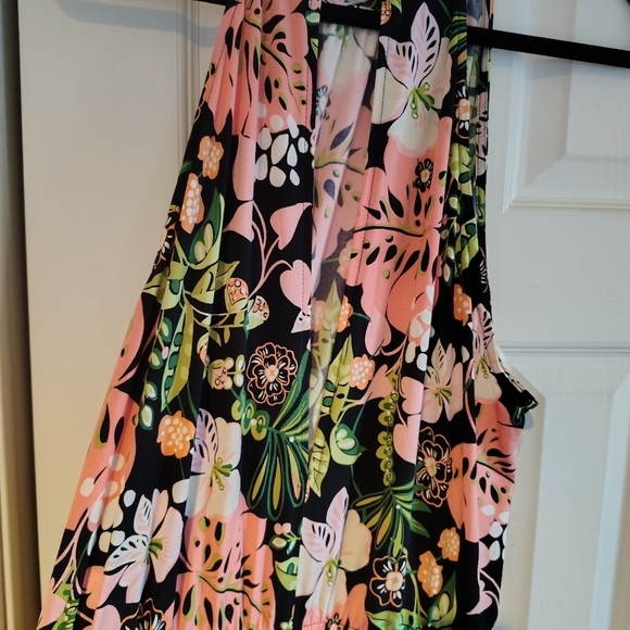 Nordstrom Rack London Times Black Floral Print Mock Neck Jumpsuit 16 - Picture 7 of 14